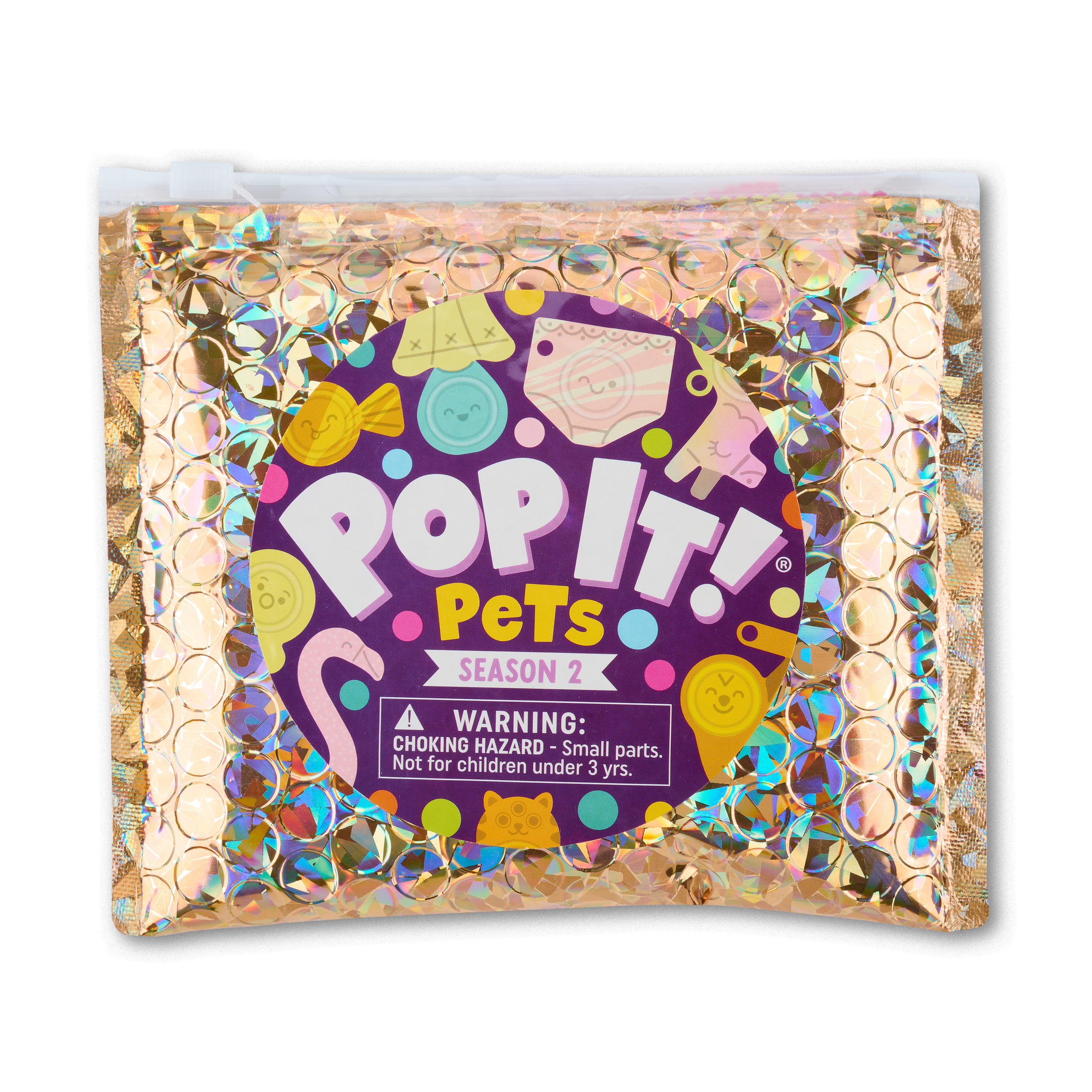 Pop It! Pets - Season 2 - The MEGA Pack - The Ultimate Sensory Fidget Toy -  Popping Bubbles and Adorable Characters - Collector map with Cards and