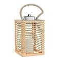 thumbnail image 3 of Pure Garden 50-LG1085 Solar Powered LED Outdoor & Indoor Flickering Flameless Candle Lantern Decorative Light with Rope Accents, Natural, 3 of 3