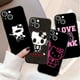 thumbnail image 2 of Funda de silicona negra con calavera rosa para IPhone, carcasa de Hello Kitty Cutes para IPhone 15 14Plus SE 2020 13 12Mini 11 Pro X XS XR Max 7 8, 2 of 5