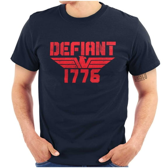 1776 Defend Freedom Independence Men's Graphic T Shirt Tees Brisco Brands S