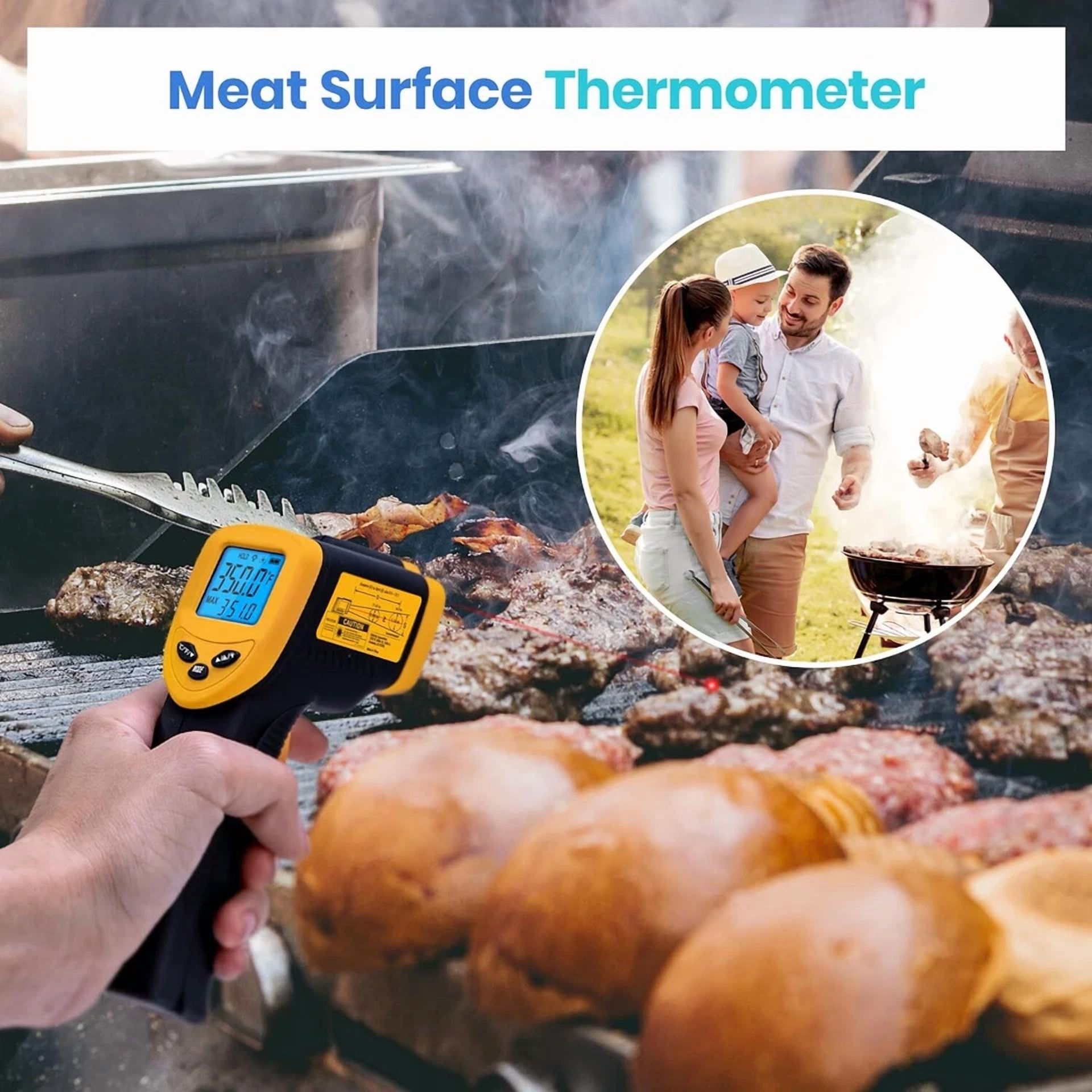 CIRCLE- Infrared Laser Thermometer Gun No-Contact Digital Temperature Measurement Tester