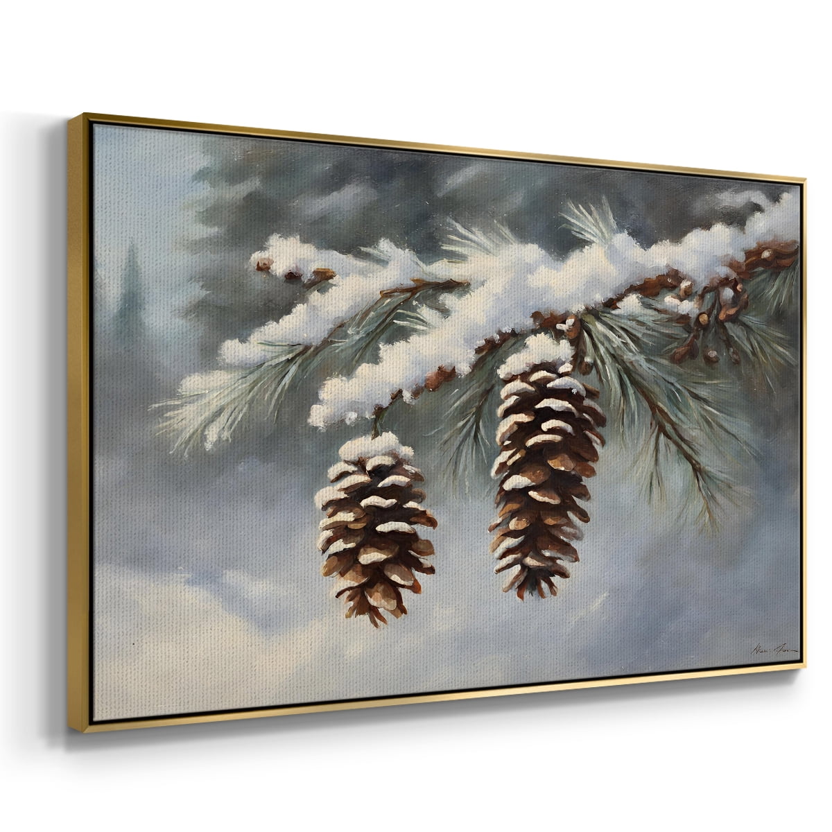 Vintage Landscape-CXCVIII By Wexford Home Framed in Gold Wood Gallery Wrapped Canvas 27 in. x 41 in.