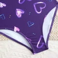 thumbnail image 6 of CAICJ98 Girls One Piece Swimsuits Cut Out Spaghetti Straps Bathing Suit for Girls Floral Beach Swimwear (Dark Purple,10-11 Years), 6 of 7