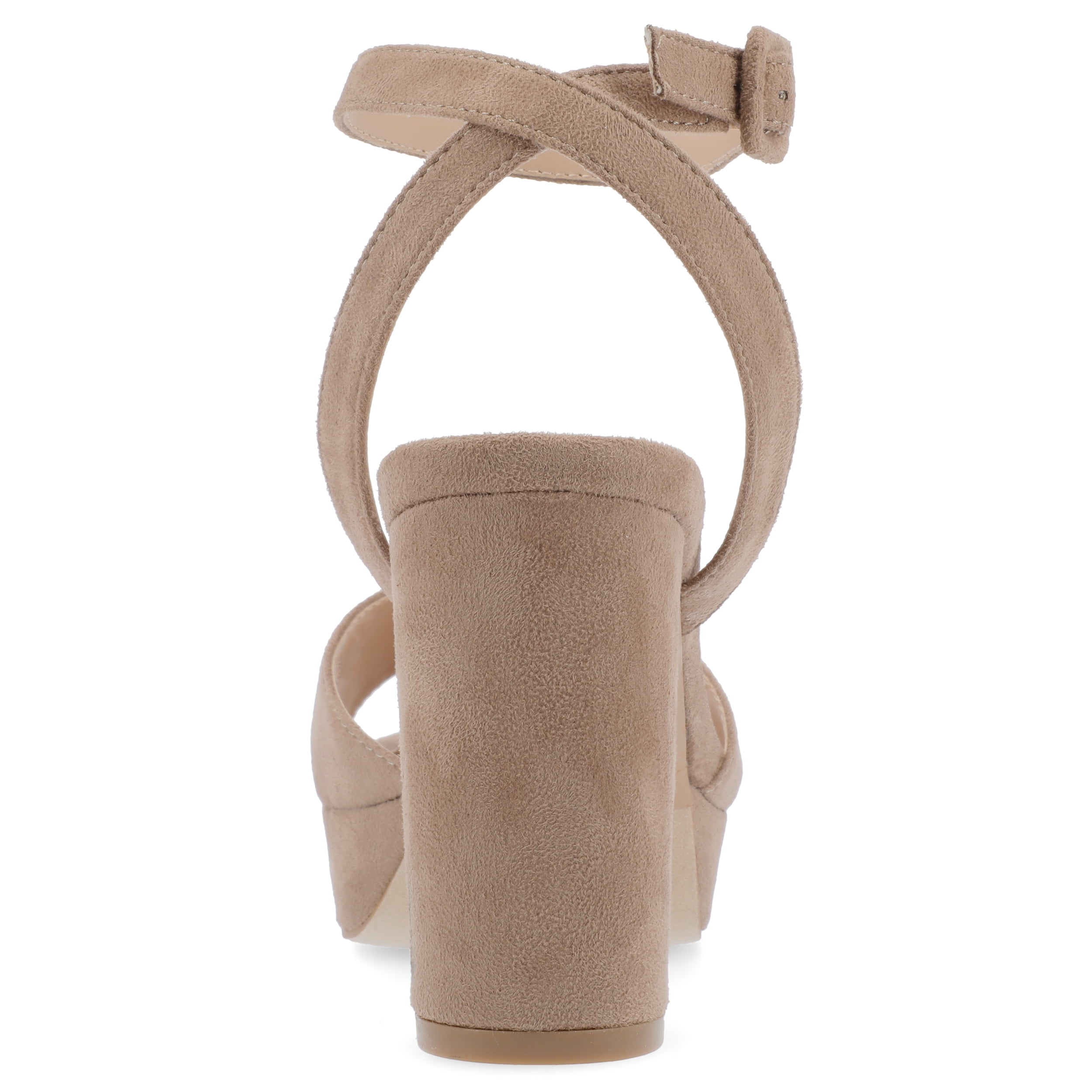Journee Womens Nairri Vegan Leather Platform Heel Dress Sandals, Widths Available