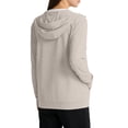 thumbnail image 4 of HAJWOH Women's UPF 50+ Sun Protection Outdoor Lightweight Full Zip Hoodie Jacket Long Sleeve Outdoor Walking Running Hiking Shirt Light Brown XXL, 4 of 5