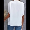 thumbnail image 4 of Blusa de para Mujer, Cuello en V, Estilo Túnica Elegante. L, 4 of 5