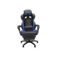 thumbnail image 1 of RESPAWN 110 Racing Style Gaming Chair, Reclining Ergonomic Leather Chair with Footrest (Black and Blue), 1 of 8