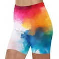 thumbnail image 5 of Tie Dye Athletic Shorts for Women High Waist Seamless Biker Short Workout Yoga Pants Running Gym Activewear Multicolor, M, 5 of 5