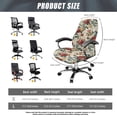 thumbnail image 7 of ZIATUBLES Office Chair Cover Stretch Anti-Dust Rotating Chair Slipcover Soft Spandex Computer Chair Covers for High Back Chair Seat Backrest Stylish Chair Protector Cover, S, Retro Rose, 7 of 7