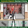 thumbnail image 3 of Single Garage Door Screen Kit, 8x7Ft Magnetic Mesh Screen for Garage Opening 1 Car, Garage Net Cover, Sturdy Fiberglass Magic Curtain Outdoor for Patio, Porch, Window to Keep Bugs Out, Black, 3 of 5