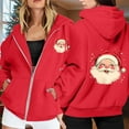 thumbnail image 2 of WILLBEST Sudadera Larga para Mujer, con Estampado Navideño, Cremallera, Manga Larga, Bolsillo y Cordón Ajustable XX-Grande, 2 of 8