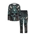 thumbnail image 3 of Mens 2 Pack Pajama Set Long Sleeve Pajamas Top and Pants Pjs Set Loungewear, American Flag Camouflage Deer Skull Camo, 3 of 6