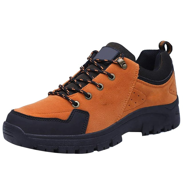 XIMIN Chaussures à Enfiler pour Hommes et Femmes en Suède Légères Chaussures de Marche Antidérapantes Imperméables Chaussures de Course Randonnée Randonnée Espadrilles Décontractées d'Extérieur (9.5, A)