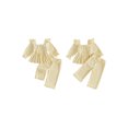 thumbnail image 2 of RUINIXCW Toddler Girls Fall Outfits Long Sleeve Striped Tops and Ruffled Pants Set, 2 of 8