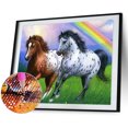 thumbnail image 1 of Cuadros Decorativos Kits de pintura de diamante 5D DIY Taladro redondo completo Decoración de mosaico de caballos al galope Sywqhk Nuevos Originales, 1 of 1