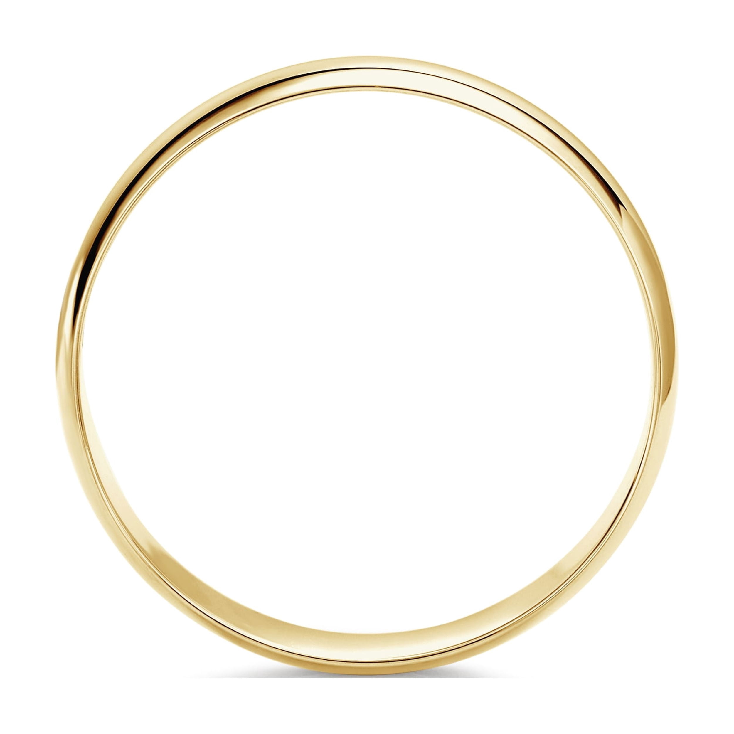 Men's 10K Yellow Gold 6mm Traditional Plain Wedding Band Ring Size 8.5