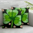 thumbnail image 3 of Nawypu  St Patricks Day Pillow Covers 18x18 Polka Dot Green Shamrock Lucky Clover Print Decorative Throw Pillows Spring Rustic Farmhouse Cushion Case Decor for Couch Sofa Bed, 3 of 5