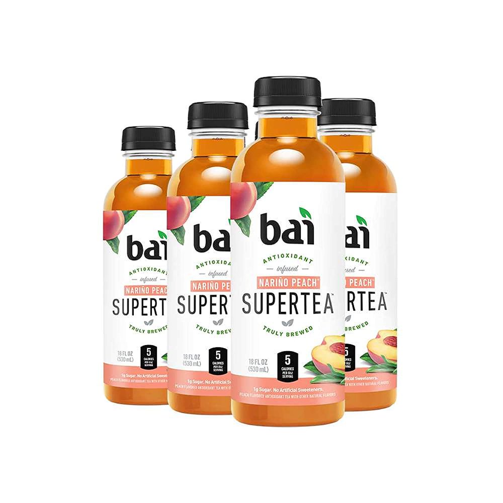 Bai Iced Tea, Narino Peach, Antioxidant Infused Supertea, Crafted with