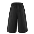 thumbnail image 4 of Ceisia Men's All-Season Solid Color Wide Gift Leg Pants Elastic Drawstring Waist Zipper Button Pockets for Outdoor Casual Daily Work Wear, 4 of 5