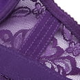 thumbnail image 3 of Stamzod 2 Pack Womens Bras Hollow Out Unlined Lace Bras No Underwire Push Up Bra Seamless Plus Size Bra Wireless Bras with Support and Lift Purple D XXL, 3 of 7