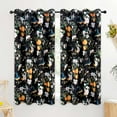 thumbnail image 3 of Alishomtll Floral Lemon Hummingbird Blackout Curtains Room Darkening Grommet Window Drapes for Living Room , 52" x63", ,Set of 2 Panels,Black, 3 of 10