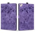 thumbnail image 2 of Case for iPad 6th / 5th Gen (2018 2017), iPad Air 2 / Air 1, iPad Pro 9.7 inch with Stand, Card Slot, Auto Wake/Sleep, Embossed Cat PU Leather Folio Cover with Pen Holder, Purple, 2 of 7