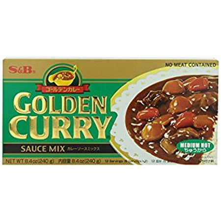 S&B Golden Curry Sauce Mix  Medium Hot  7.8-Ounce (Pack of