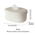 thumbnail image 6 of Tissue Box Cover Cotton Rope Woven Tissue Box Holder Napkin Tissues Organizer Toilet Paper Holder for Bathroom Vanity Countertop, 6 of 6