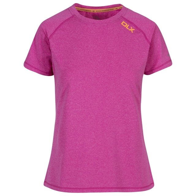 Trespass - Camiseta deportiva de entrenamiento Monnae para chica mujer (Fuchsia Jaspeado)