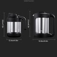 thumbnail image 3 of Infuseur à Thé Résistant à la Chaleur, Scellé, Réutilisable, Lavable, Antidérapant, Cafetière PP Rechargeable en Acier Inoxydable, Cafetière Domestique avec Poignée 1500 ml, 3 of 9