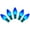 Blue, variant on Vickerman 25 Teal Ceramic C7 LED Light on Green Wire, 16' Christmas Single Mold Light Strand
