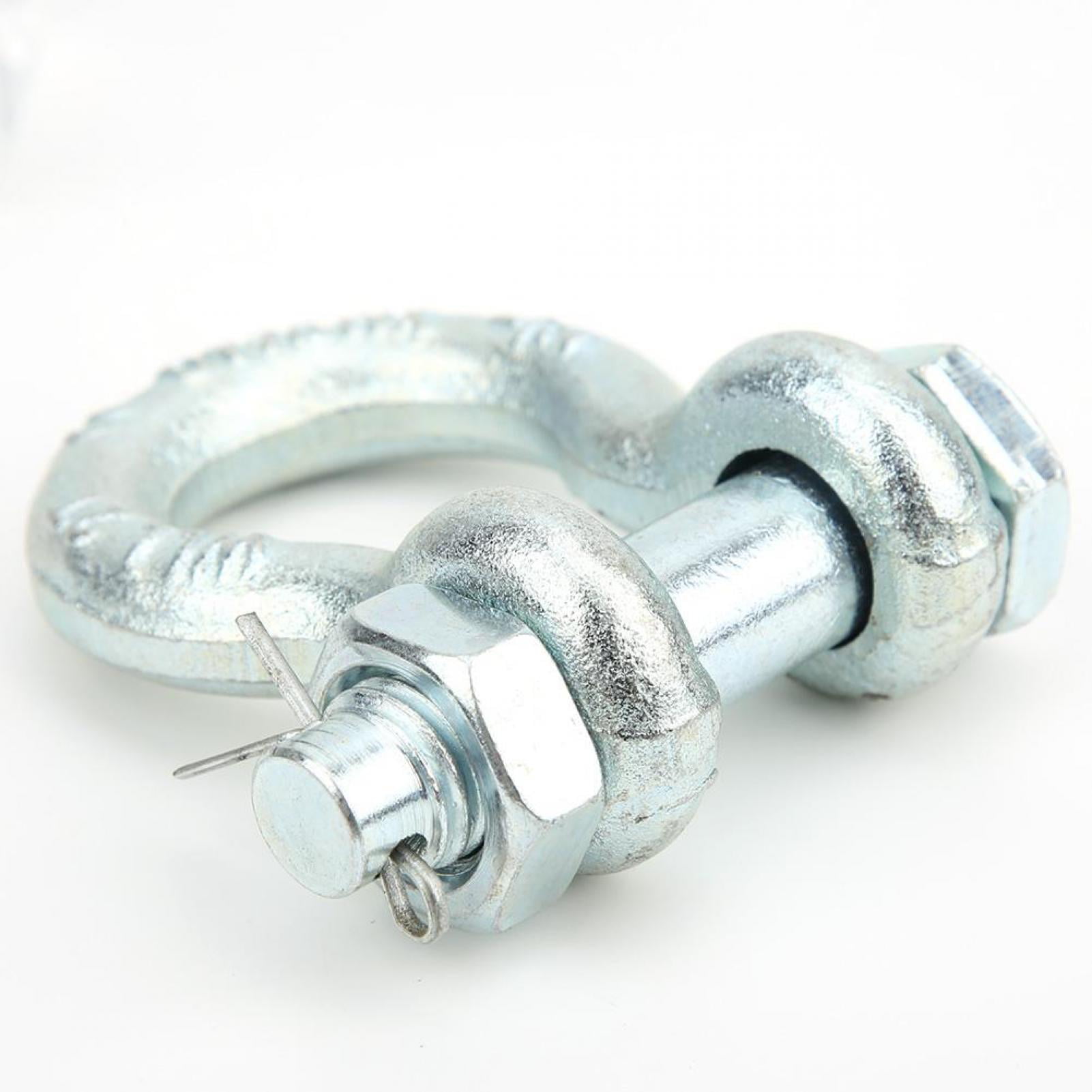 2T 2pcs G2130 Anchor Shackle Alloy Steel Heavy Duty Steel Bow Type with Nut Ship Lifting Machine Parts