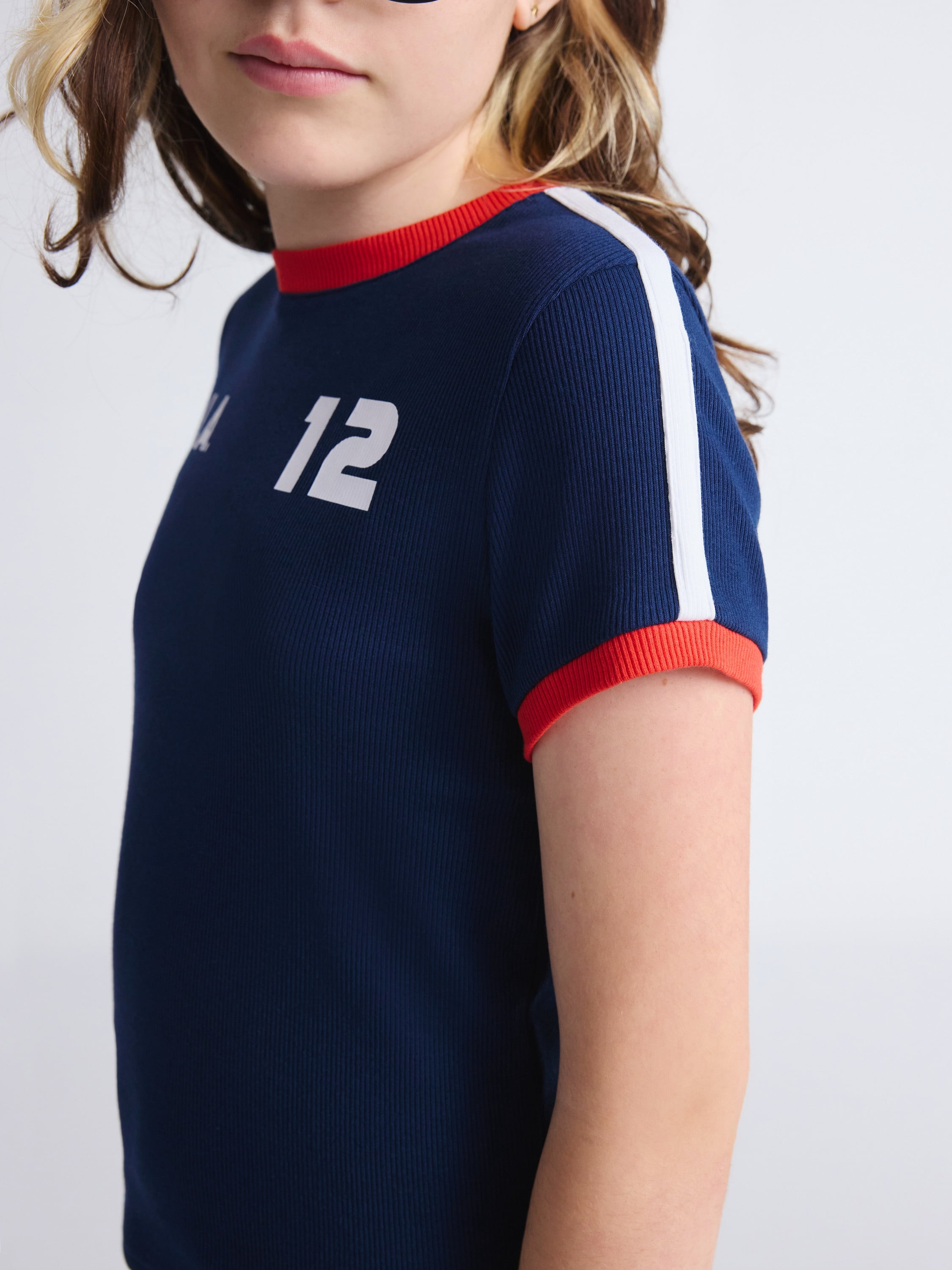 Weekend Academy Girls Short Sleeve Baby Tee, Sizes 4-18