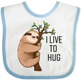 thumbnail image 3 of Inktastic I Live to Hug Cute Sloth on a Branch Boys or Girls Baby Bib, 3 of 4