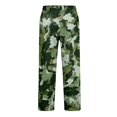 thumbnail image 7 of Men's Camo Cargo Pants Casual Elastic Drawstring Waist wide Leg Pants Lightweight Outdoor Hiking Relaxed Fit trousers with Multi Pockets Dark Green XXL, 7 of 7