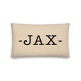 thumbnail image 1 of JAX Jacksonville Florida Premium Throw Pillow • Green Buffalo Plaid, 1 of 9