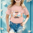 thumbnail image 2 of Kids T Shirts Short Sleeve Easter Rabbit Graphics Round Neck Tee for Girls(Big Girls), 2 of 4
