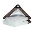 thumbnail image 2 of 10 x 6.6 ft Thicken Clear Tarp Waterproof - 5 mil Anti-Tear Garden Rainproof Transparent Poly Tarpaulin, Windproof & Snowproof Shed Cloth with Grommets Rope for Covering Henhouse Porch Plant Camping, 2 of 8
