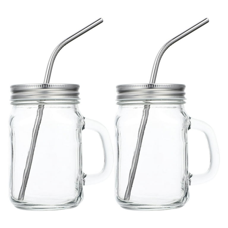 smoothie cup, mason jars with lids, transparent glass cups, large