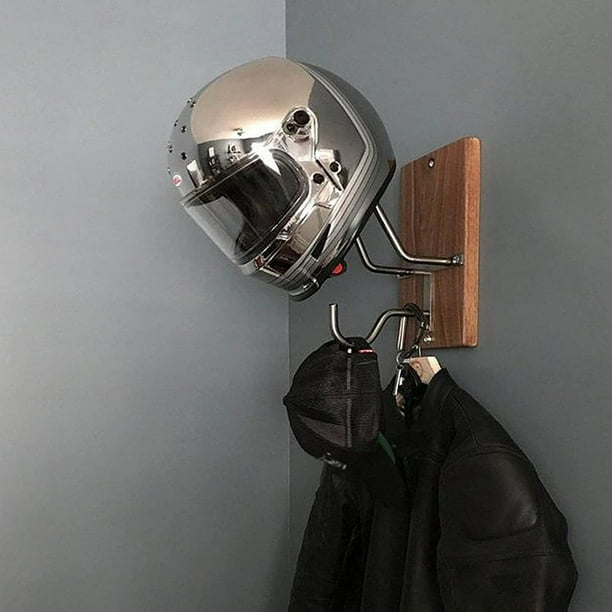 Soporte para casco de motocicleta con borde gancho de madera para casco organizador de gorra de motocicleta gancho para chaqueta Walmart en linea