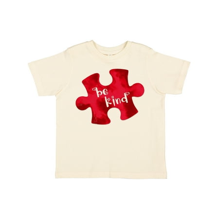 

Inktastic Autism Awareness Be Kind Red Puzzle Piece Gift Toddler Boy or Toddler Girl T-Shirt