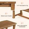 thumbnail image 4 of Finmind 63" Solid Wood Executive Office Desk, Farmhouse Computer Desk, 4 of 11