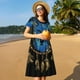 thumbnail image 4 of Balery Wolf Head And Dreamcatcher Vestidos sueltos de manga corta para mujer, vestidos de verano 2025, vestidos casuales de corte A con vuelo., 4 of 6