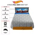 thumbnail image 2 of Franco Manufacturing 4-Piece Blue Super Soft Microfiber Bed Sheet Set, Full - Machine Washable, 2 of 2