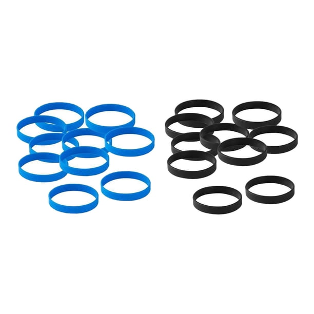 Pulsera de Silicona Suave Sunnimix mujer joyería accesorios deportes al aire libre Azul negro