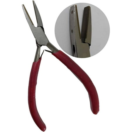 

JEWEL TOOL 5.5 (14 cm) Brass Lined Flat Nose Pliers | Box Type Head |Stainless Steel with Brass Insert | Double Spring & PVC Wrapped Handles