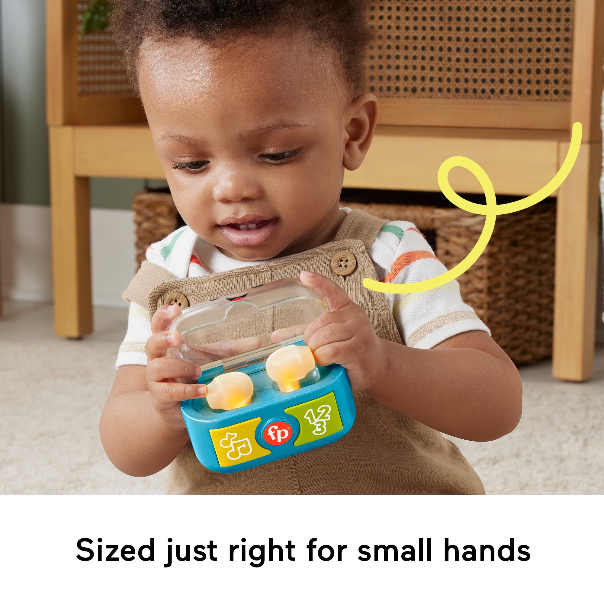 Fisher-Price Laugh & Learn Play Along Ear Buds Baby & Toddler Learning Toy with Music & Lights