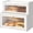 White, variant on Bread Box for Kitchen Countertop Double Layer Large Corner Bread Box Capacity Bread Storage Bin Farmhouse Breadbox Container Organizer Cabinet Cupboard (Brown)