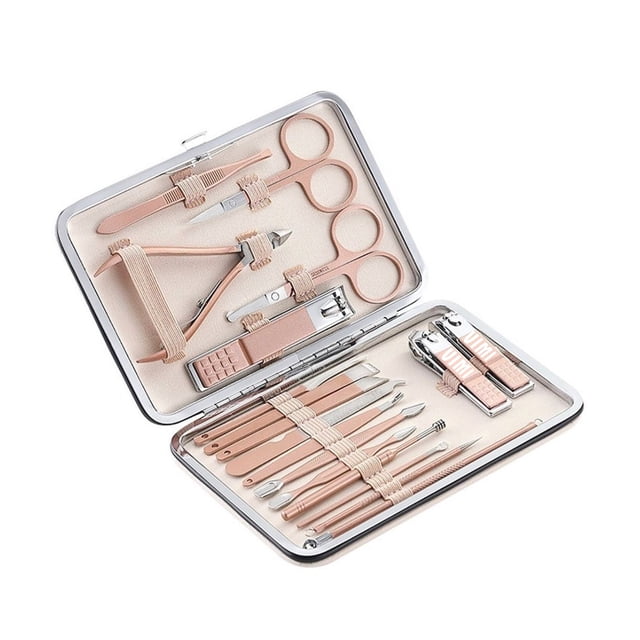 Set De Manicura Y Pedicura Vimi Acero Inoxidable Profesional 18 En 1