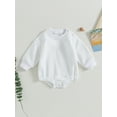 thumbnail image 2 of Bagilaanoe Newborn Baby Boy Oversized Romper Sweatshirt Long Sleeve Bodysuit Letter Print Pullover 3M 6M 12M 18M Infant Casual Tee Tops, 2 of 9